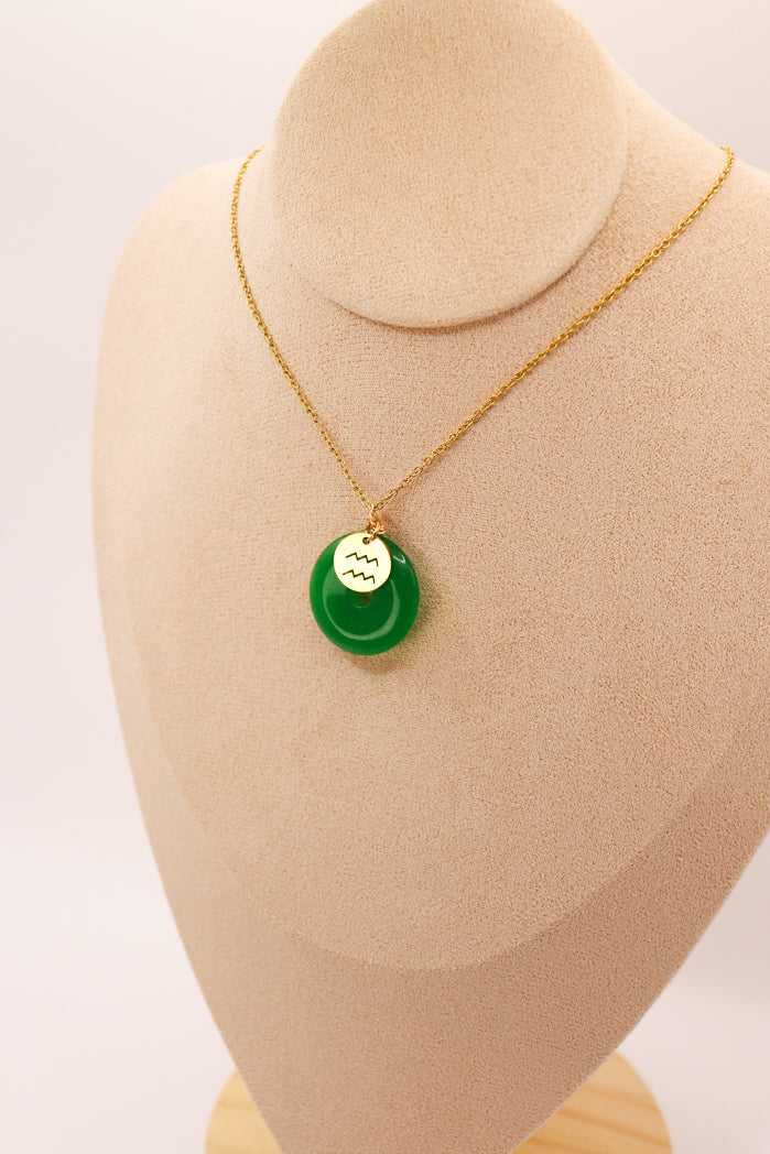 CUSTOMIZED | Jade Donut Pendant + Astro Charm