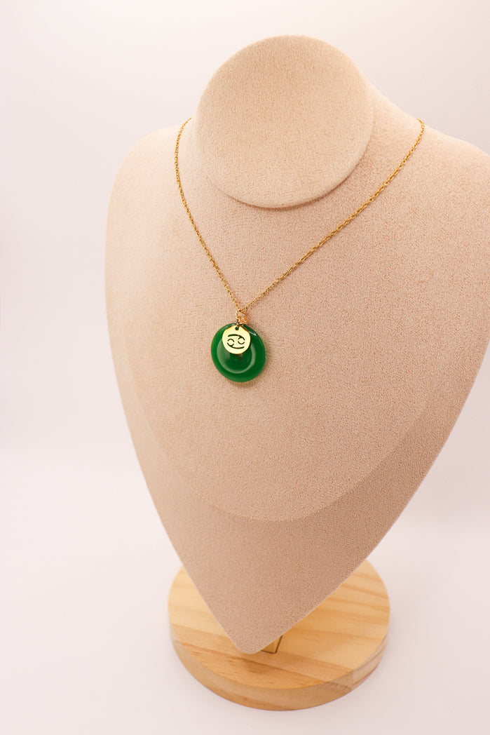 CUSTOMIZED | Jade Donut Pendant + Astro Charm