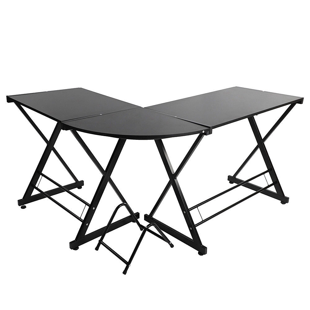 L-shaped desk-black